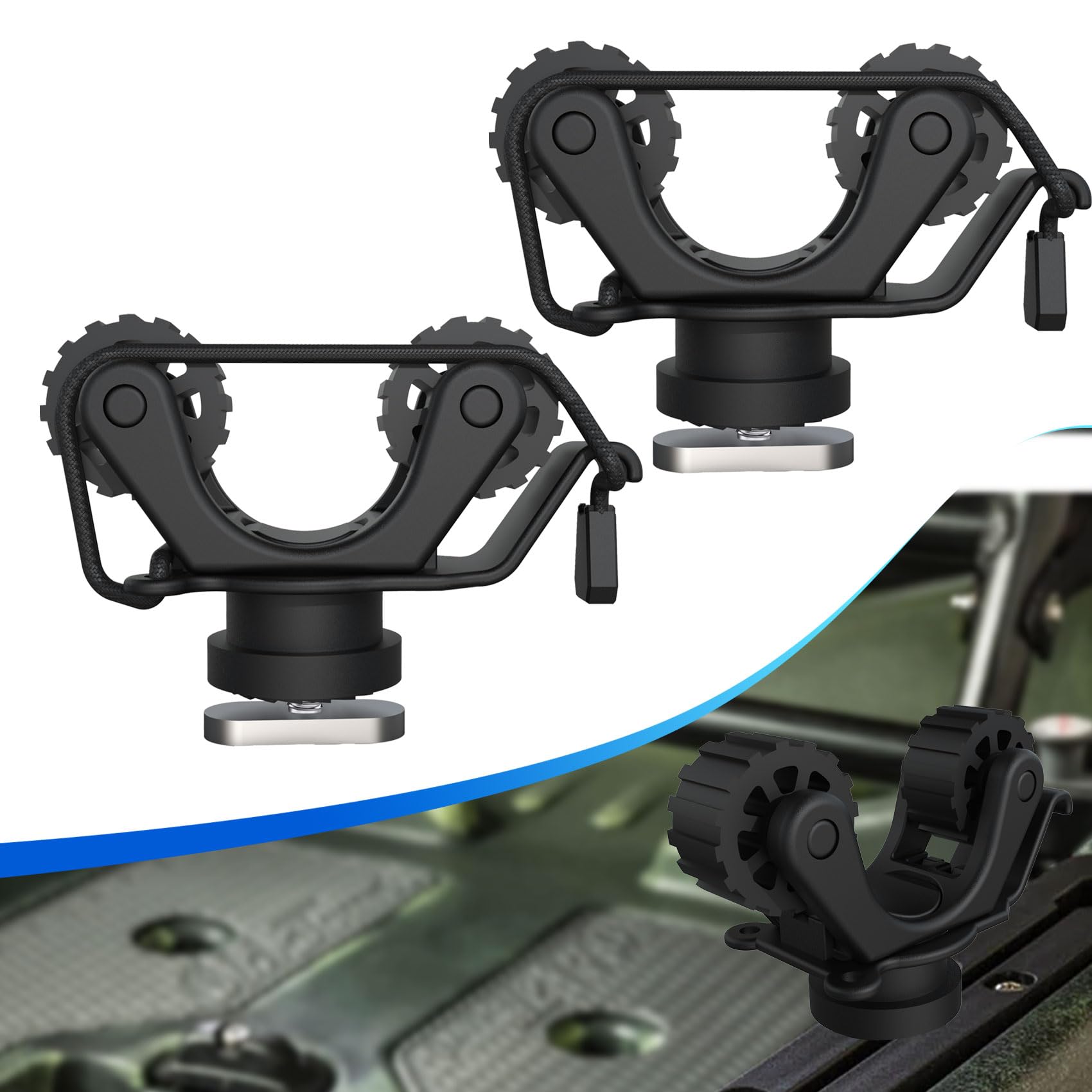 كاياك السكك الحديدية مجداف حام - مراجعة Fishing Kayak Rod Holder وسعره